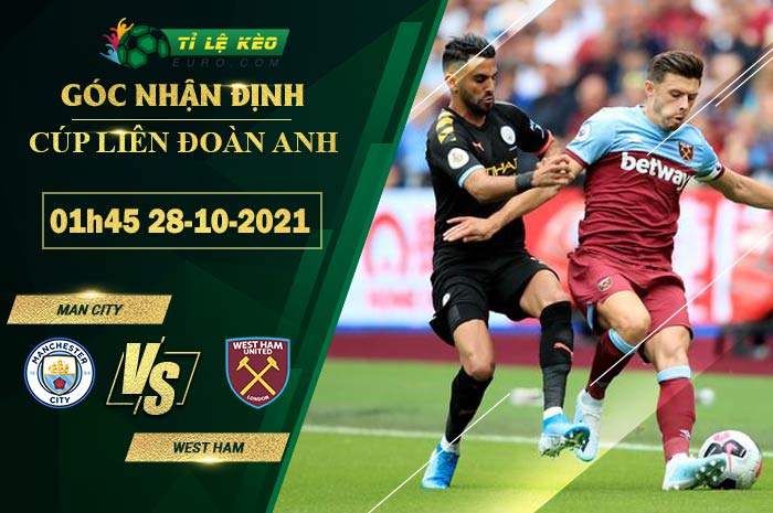 soi kèo West Ham vs Man City