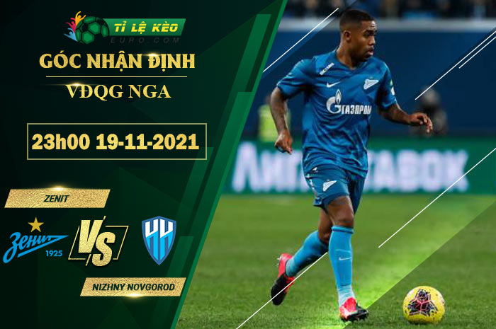 soi kèo Zenit vs Nizhny Novgorod