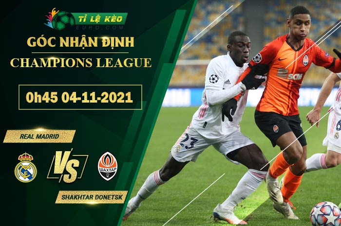 soi kèo Real Madrid vs Shakhtar Donetsk