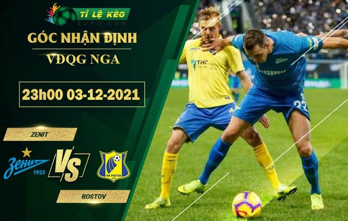 soi kèo Zenit vs Rostov