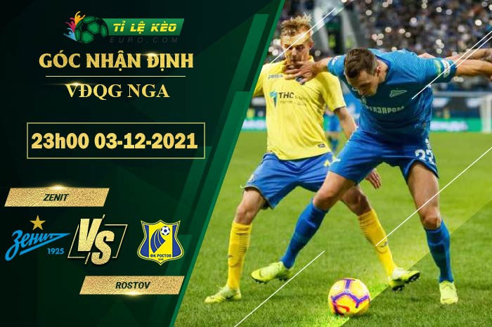 soi kèo Zenit vs Rostov