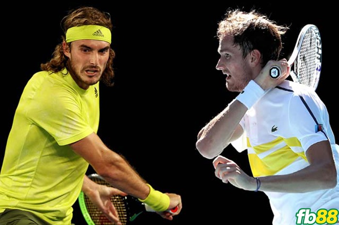 Daniil Medvedev và Stefanos Tsitsipas