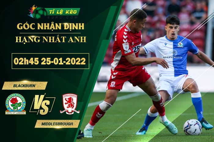 chi tiết kèo đấu Blackburn vs Middlesbrough