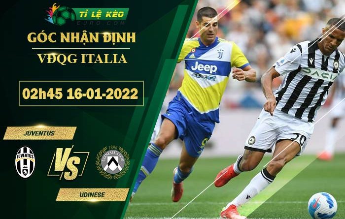 chi tiết kèo đấu Juventus vs Udinese