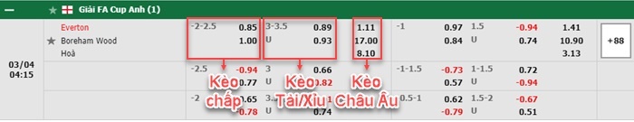 bảng kèo trận đấu Everton vs Boreham Wood