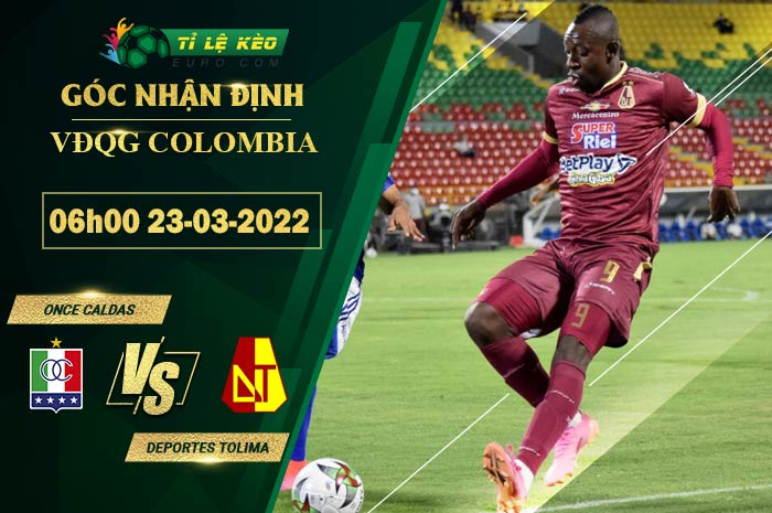 soi kèo Once Caldas vs Deportes Tolima