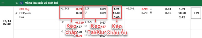 bảng kèo trận đấu Cluj vs Pyunik