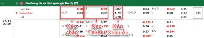 bảng kèo trận đấu HamKam vs Bodo Glimt