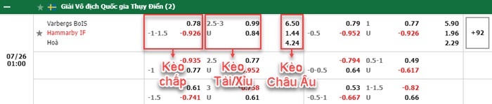 bảng kèo trận đấu Varbergs BoIS vs Hammarby
