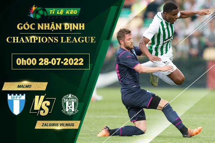 soi kèo Malmo vs Zalgiris