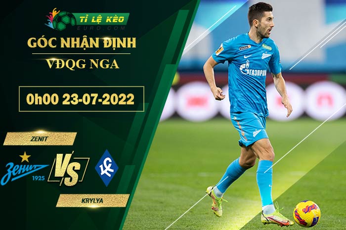soi kèo Zenit vs Krylya
