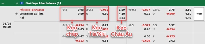 bảng kèo trận đấu Atletico Paranaense vs Estudiantes