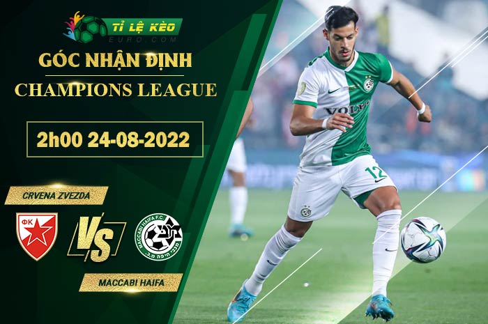 soi kèo Crvena Zvezda vs Maccabi Haifa
