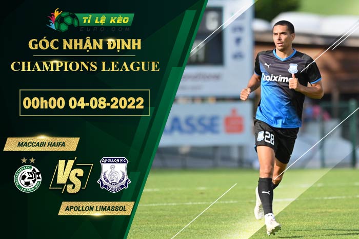 soi kèo Maccabi Haifa vs Apollon Limassol