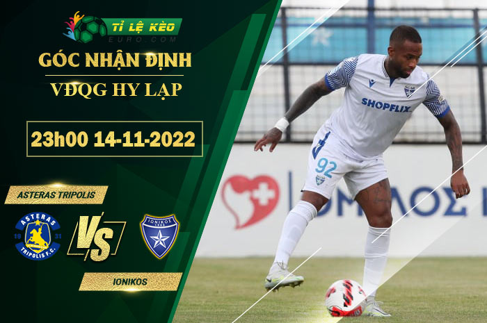 soi kèo Asteras Tripolis vs Ionikos