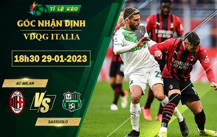 chi tiết kèo đấu AC Milan vs Sassuolo