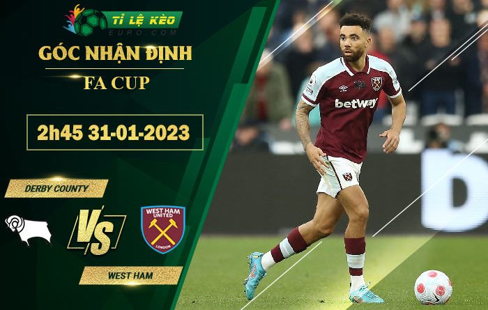 soi kèo Derby County vs West Ham