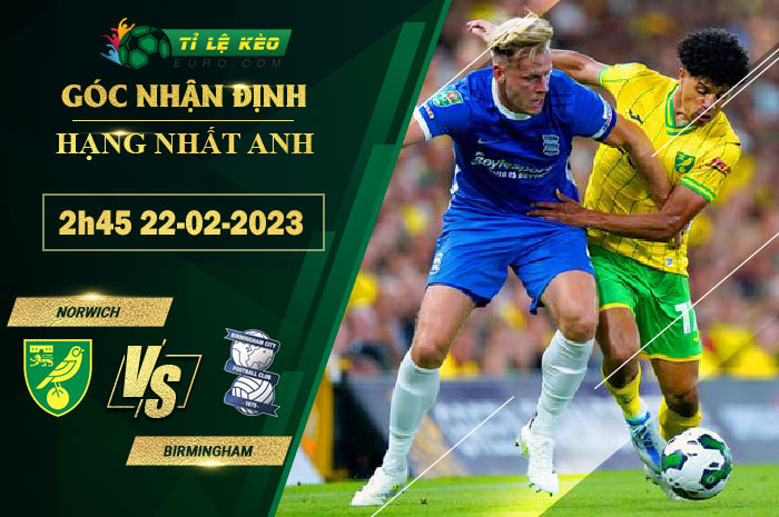soi kèo Norwich vs Birmingham