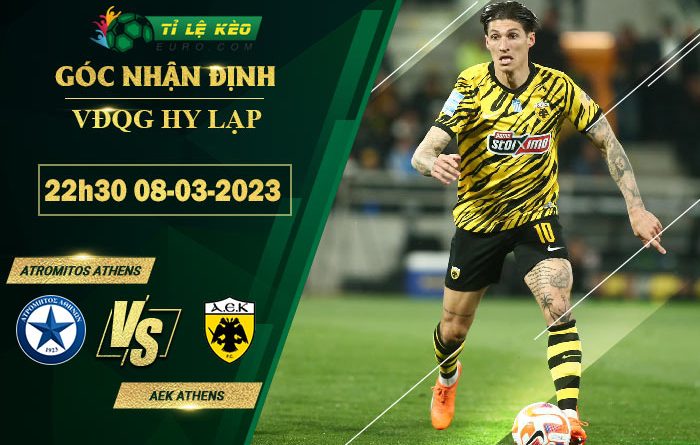soi kèo Atromitos Athens vs AEK Athens