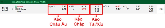bảng kèo trận đấu Gabon vs CHDC Congo