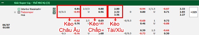 bảng kèo trận đấu Istanbul BB vs Trabzonspor