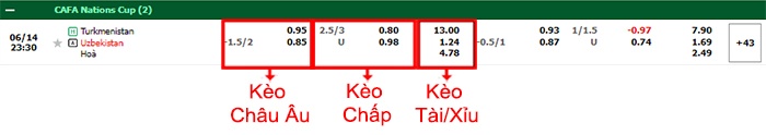 bảng kèo trận đấu Uzbekistan vs Turkmenistan