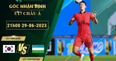 thông số đối đầu trận đấu U17 Hàn Quốc vs U17 Uzbekistan