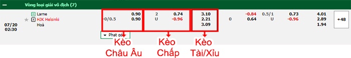 bảng kèo trận đấu Larne vs HJK Helsinki