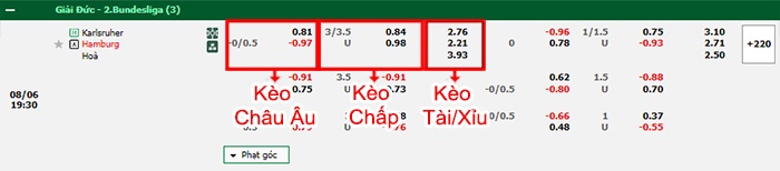 bảng kèo trận đấu Karlsruher vs Hamburger