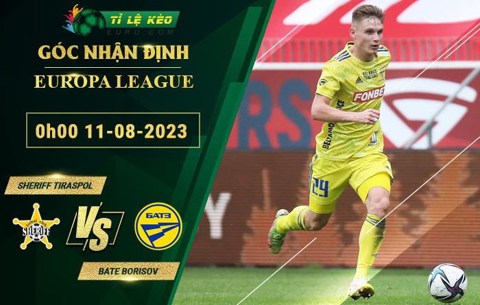 soi kèo Sheriff Tiraspol vs BATE Borisov