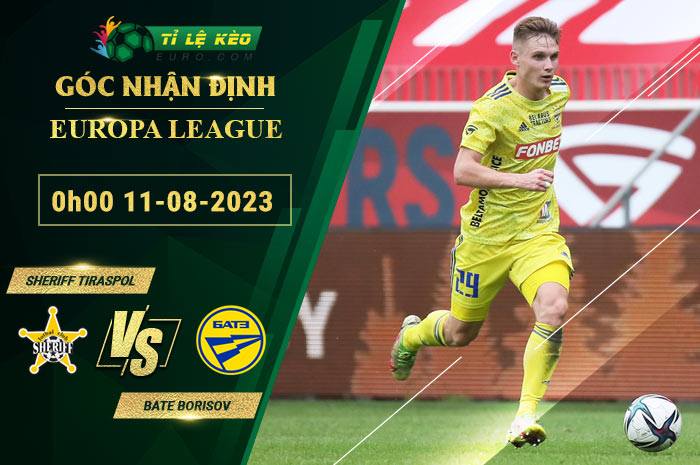 soi kèo Sheriff Tiraspol vs BATE Borisov