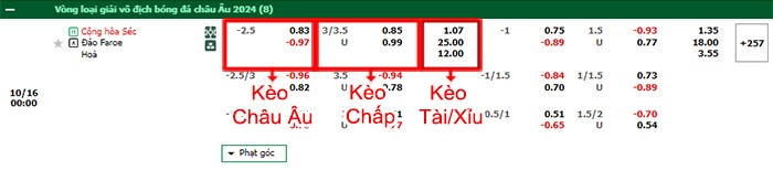bảng kèo trận đấu CH Czech vs Đảo Faroe