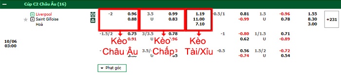 bảng kèo trận đấu Liverpool vs St. Gilloise