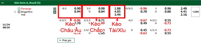 chi tiết kèo đấu Flamengo vs Bragantino