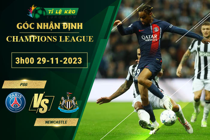 bảng kèo trận đấu PSG vs Newcastle