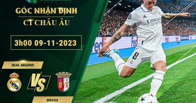 soi kèo Real Madrid vs Braga