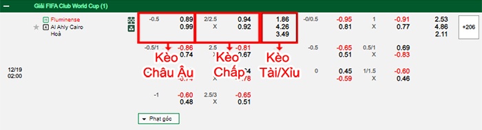 bảng kèo trận đấu Fluminense vs Al Ahly
