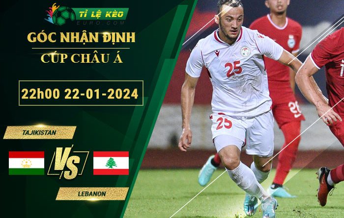 soi kèo Tajikistan vs Lebanon