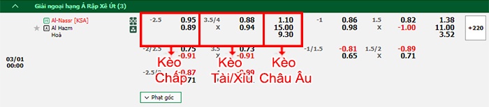bảng kèo trận đấu Al-Nassr vs Al Hazem