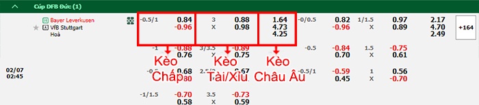 bảng kèo trận đấu Leverkusen vs Stuttgart