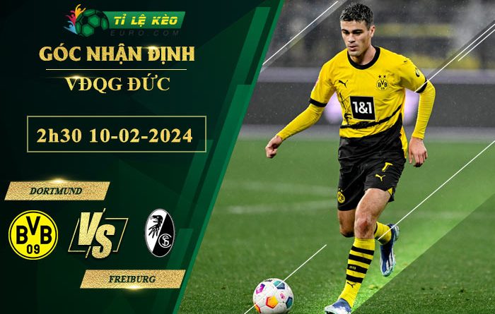 chi tiết kèo đấu Dortmund vs Freiburg