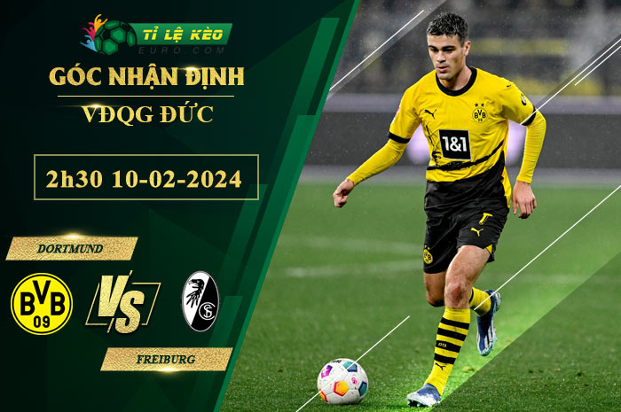 chi tiết kèo đấu Dortmund vs Freiburg