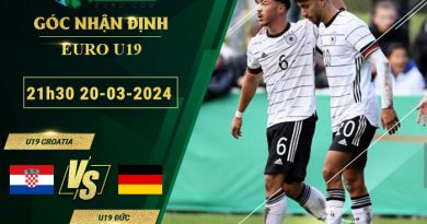 soi kèo U19 Croatia vs U19 Đức