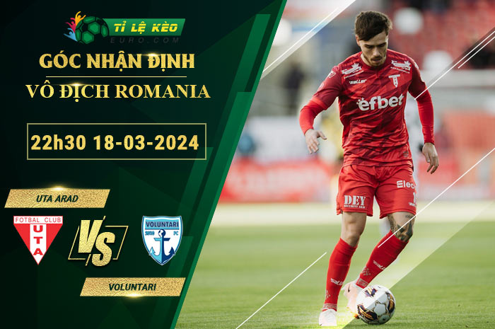 soi kèo UTA Arad vs Voluntari